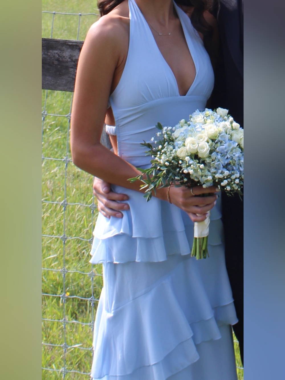 Hello Molly Light Blue Tiered Maxi Dress - Picture 7 of 10